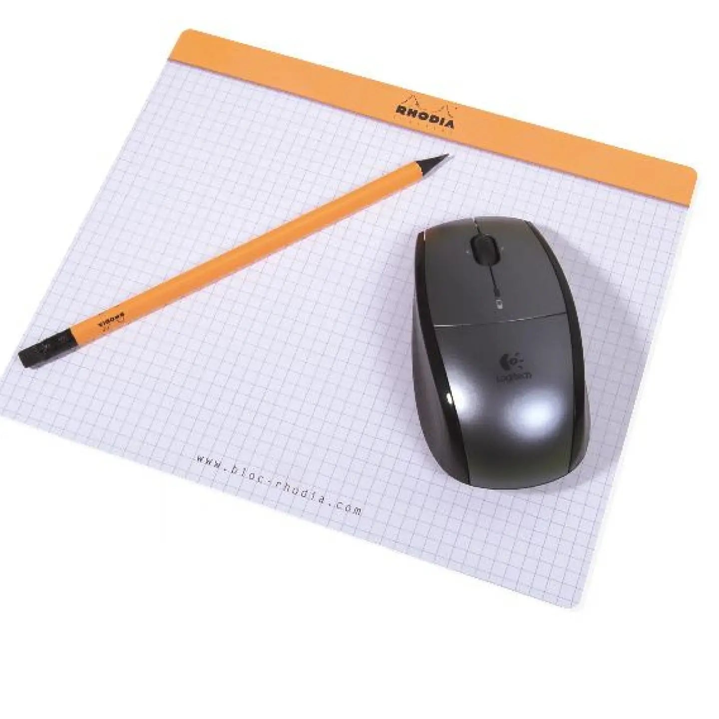 Rhodia Clic Bloc Mouse Pad Notepad 5x5 Grid, 30 Sheets