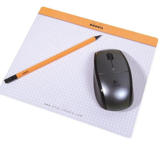 Rhodia Clic Bloc Mouse Pad Notepad 5x5 Grid, 30 Sheets