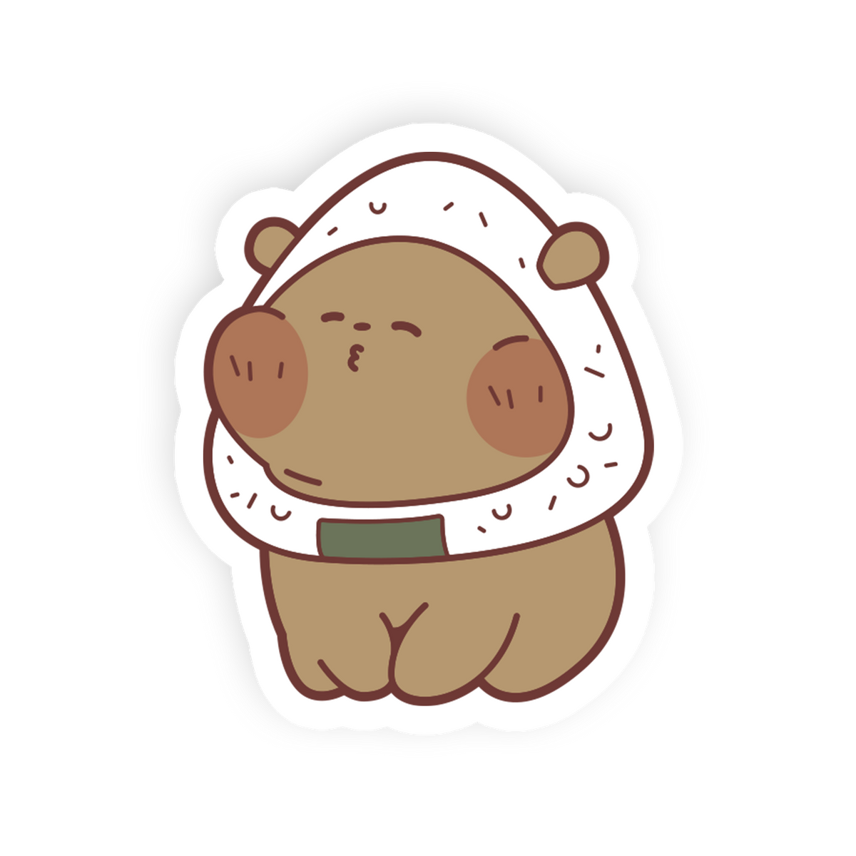Rice Hoodie - Onigiri Bear Sticker