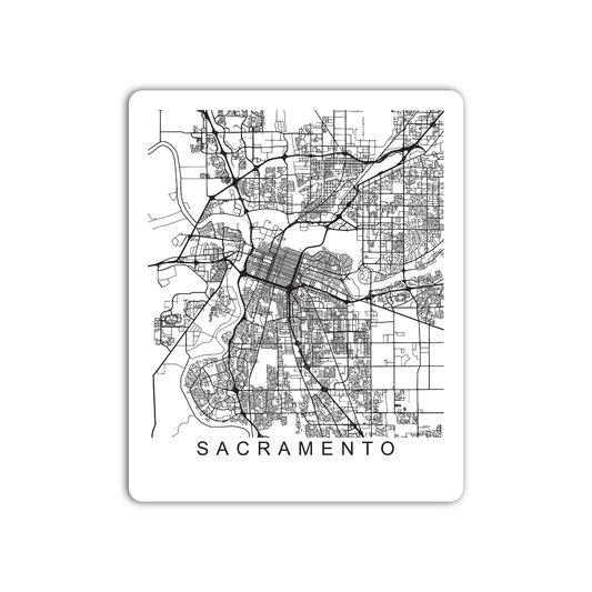 Sacramento U.S. Street Map Sticker