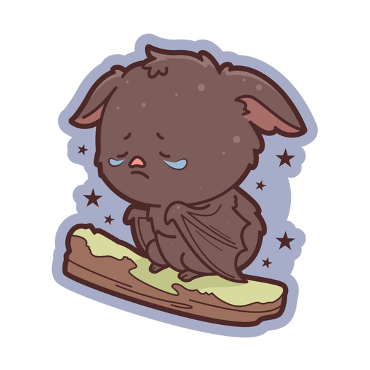 Blushing Emo Bat - Emo Sticker - The Stkr Store