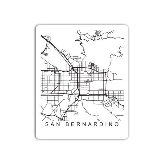 San Bernardino U.S. Street Map Sticker