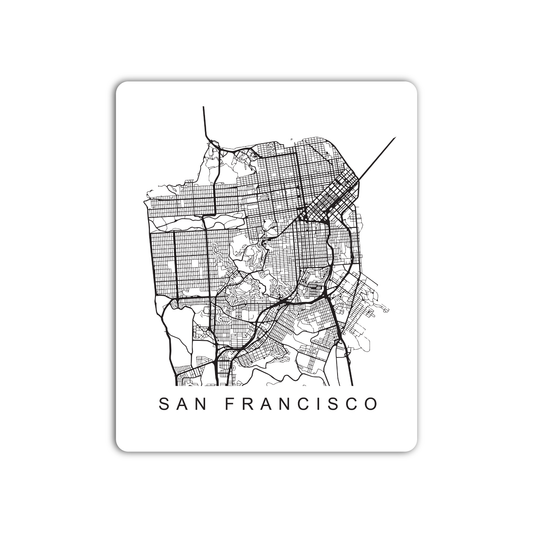 San Francisco U.S. Street Map Sticker