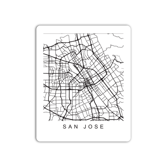 San Jose U.S. Street Map Sticker