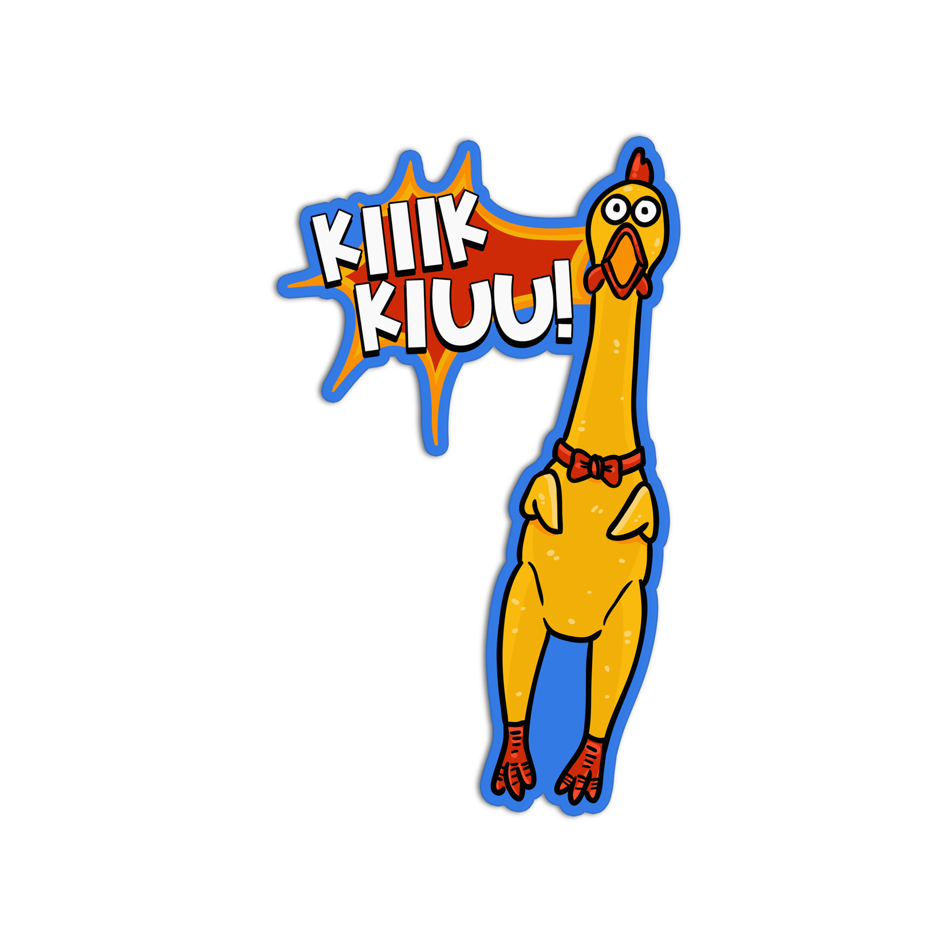 Screaming Chicken KIIIK KIUU! Sticker