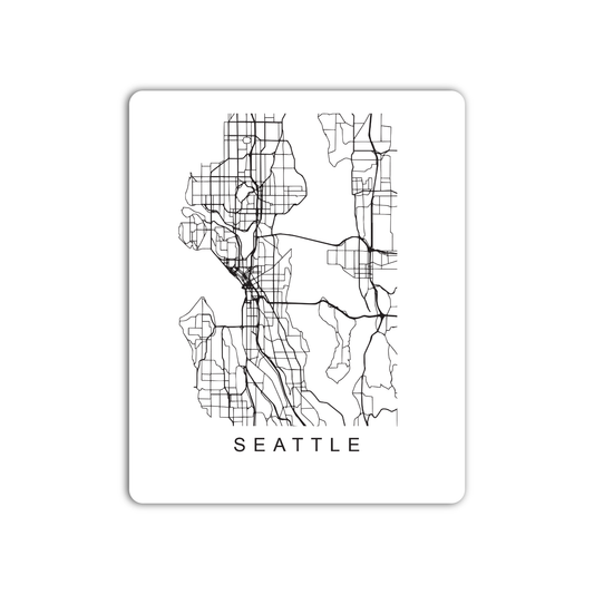 Seattle U.S. Street Map Sticker