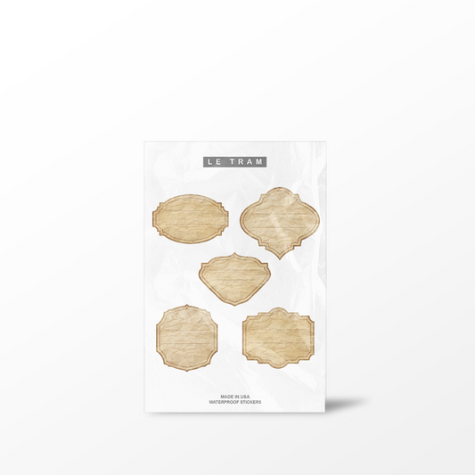 Le Tram Vintage Book Labels - Clear Sticker Sheet