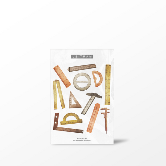 Le Tram Rulers - Clear Sticker Sheet