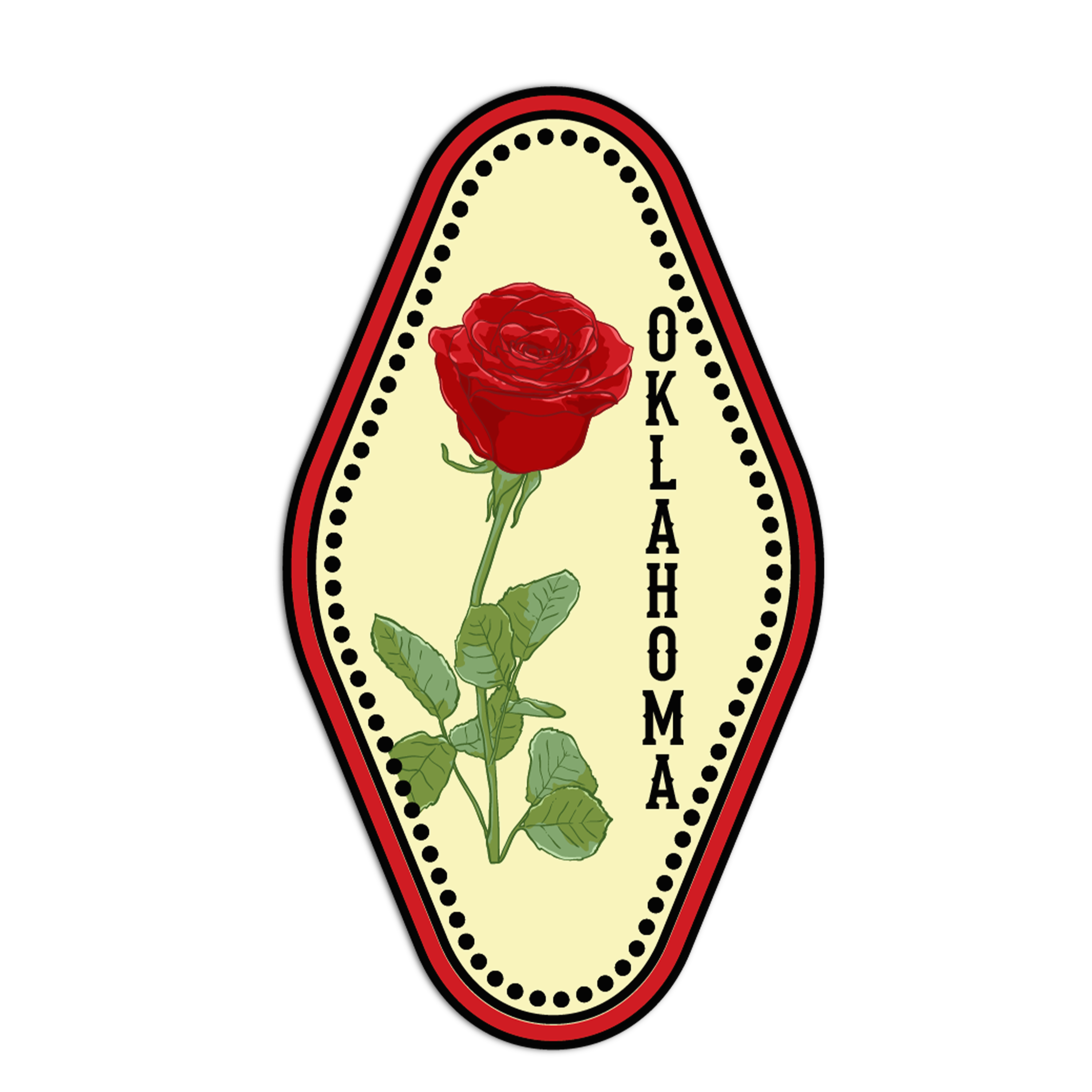 Sooner State Sunset - State Flower Keychain Sticker (Copy) – The Stkr Store