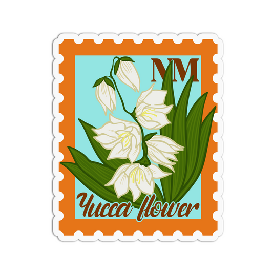 New Mexico Yucca Flower State Flower Stamp Sticker