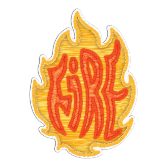 Fire Patch Style Textured Stickers