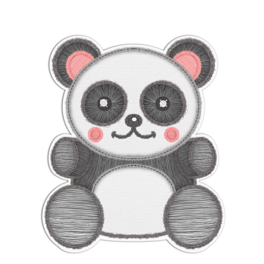 Panda Patch Style Textured Stickers