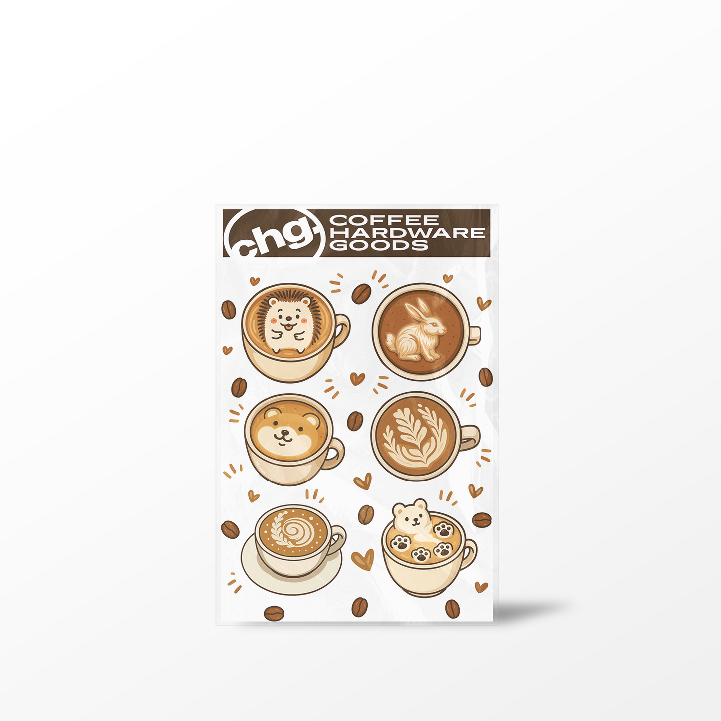 Coffee Hardware Goods Artisan Latte Art Sticker Sheet - The Stkr Store