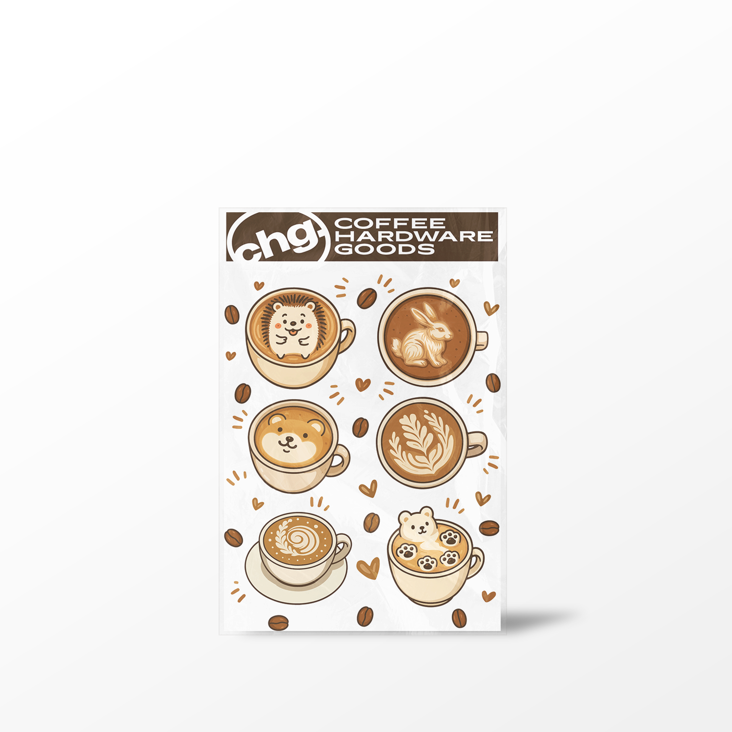 Coffee Hardware Goods Artisan Latte Art Sticker Sheet - The Stkr Store