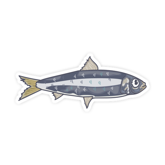 Sticker of a fish on a white background