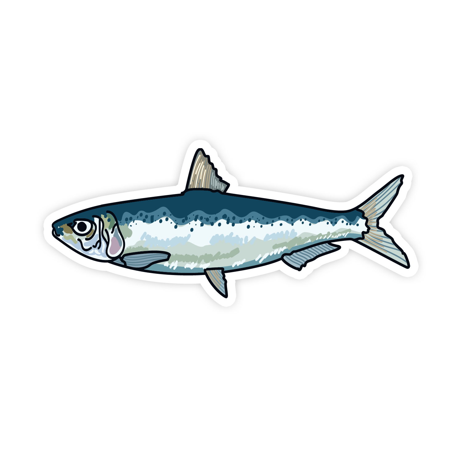 Illustration of a fish on a white background