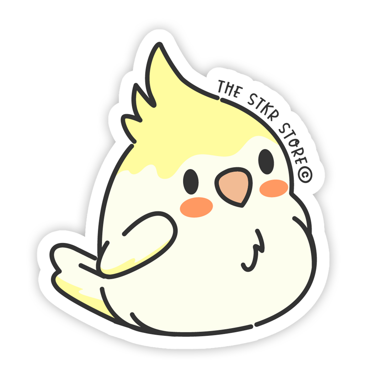 Kawaii Cockatiel - Kawaii Birds Sticker - The Stkr Store