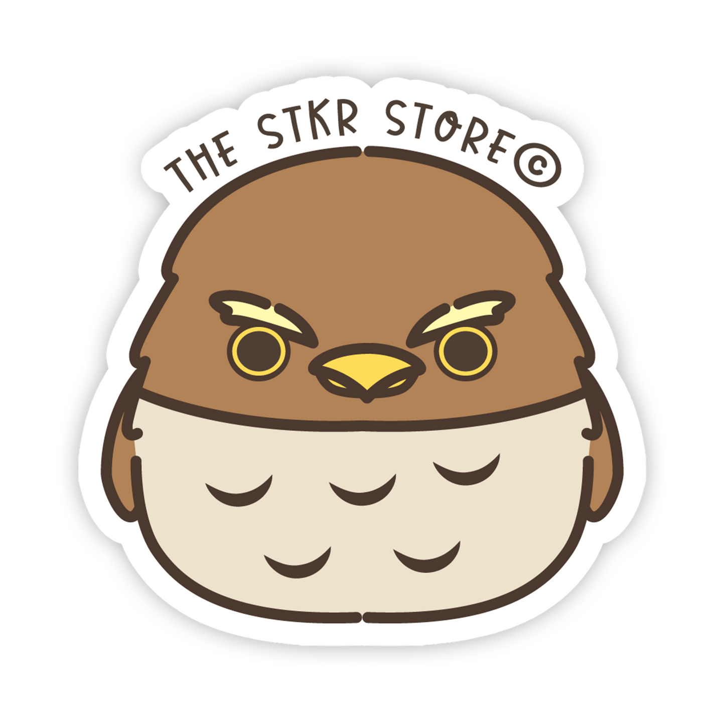 Ollie (Owl) - Kawaii Birds Sticker - The Stkr Store