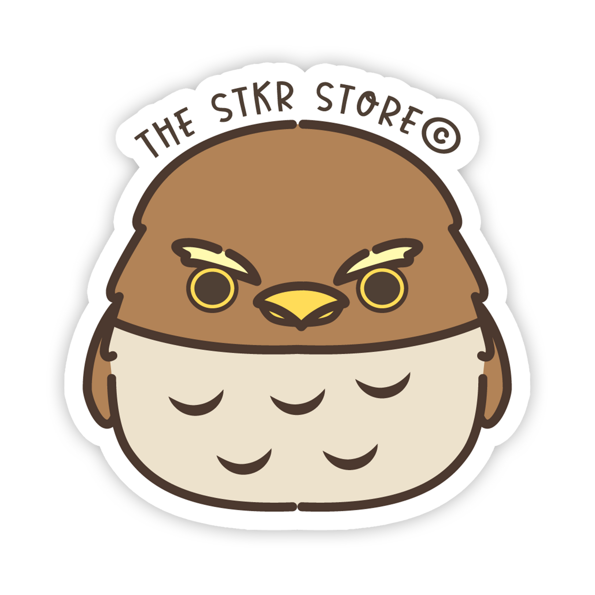 Ollie (Owl) - Kawaii Birds Sticker - The Stkr Store