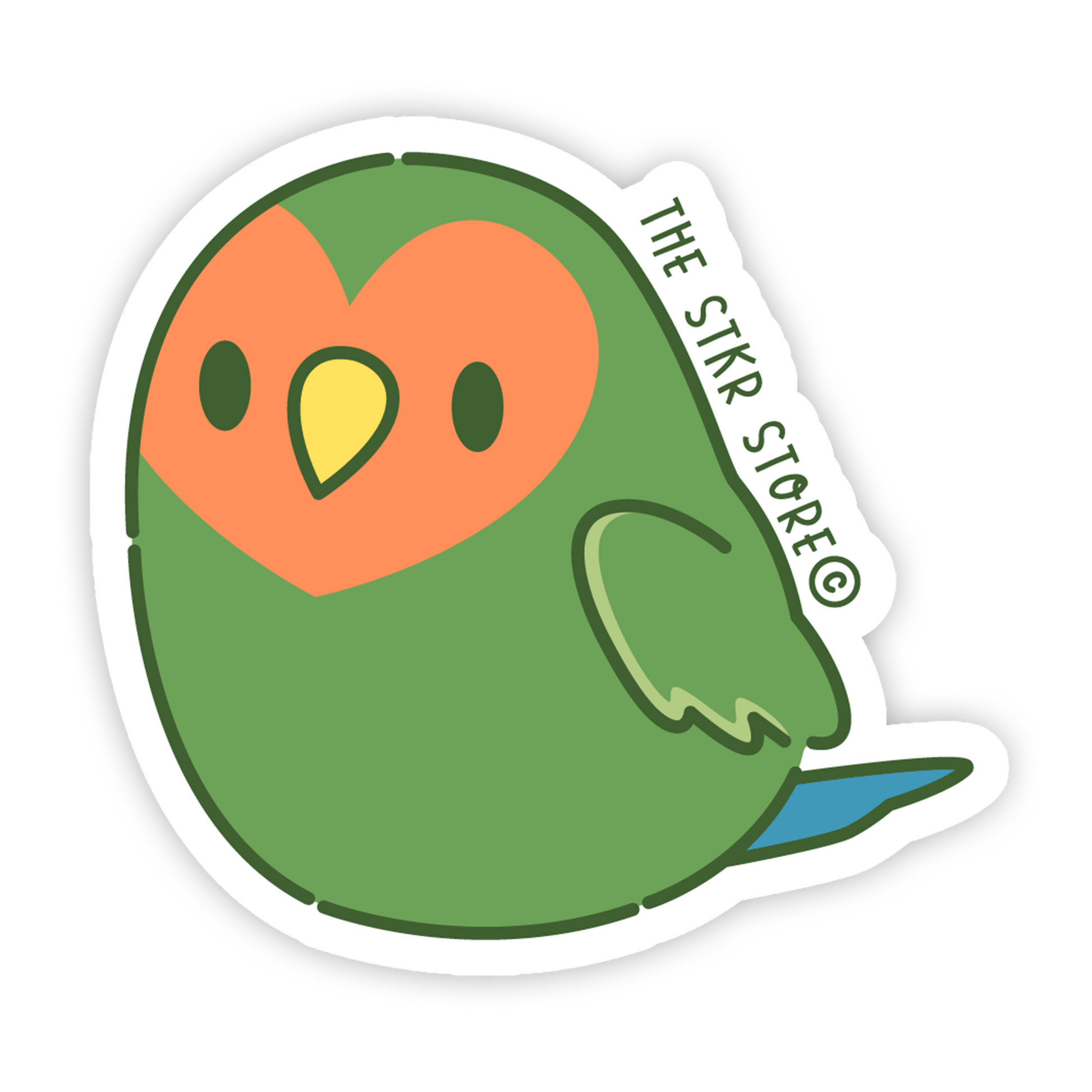 Lovebird - Kawaii Birds Sticker - The Stkr Store