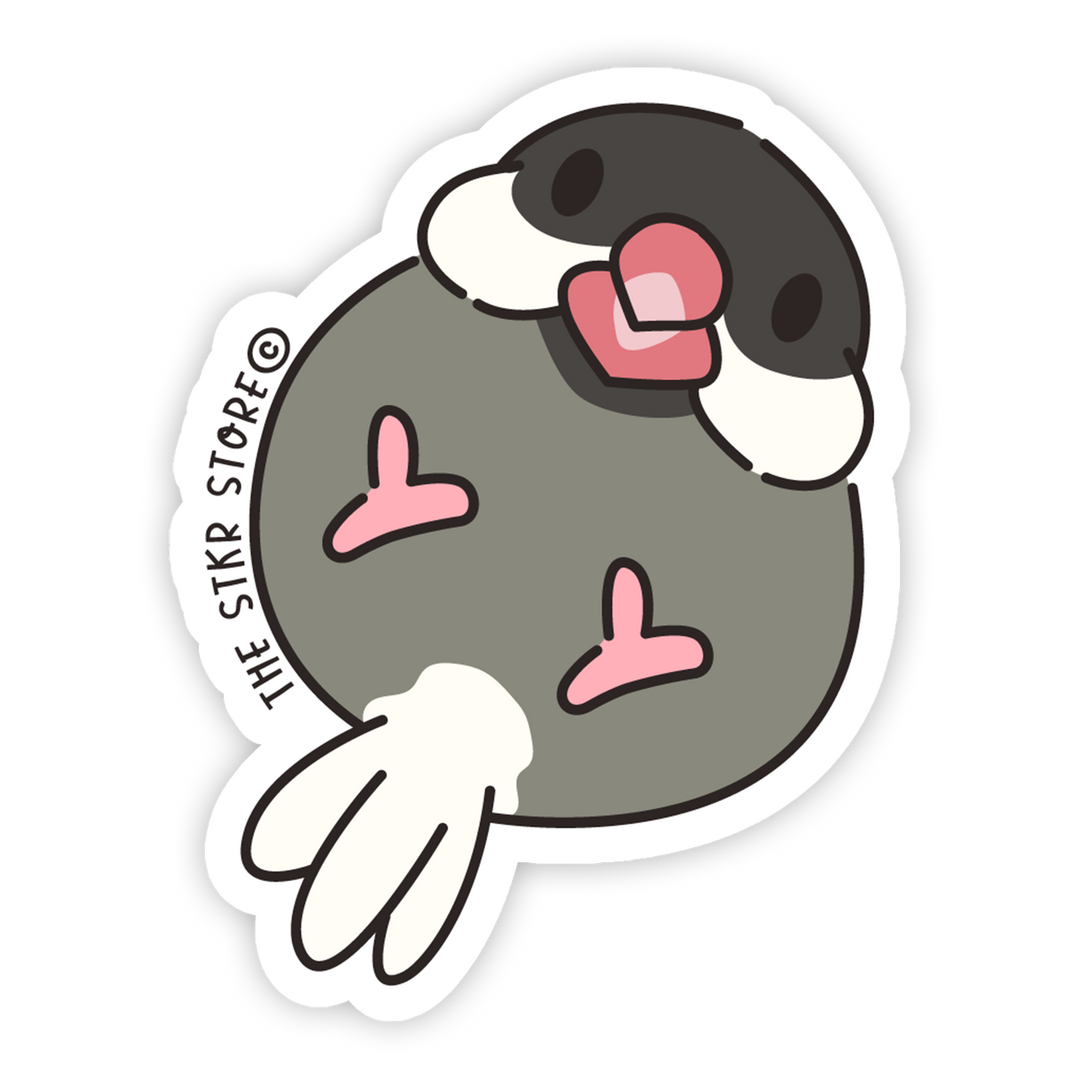 Java Sparrow - Kawaii Birds Sticker - The Stkr Store