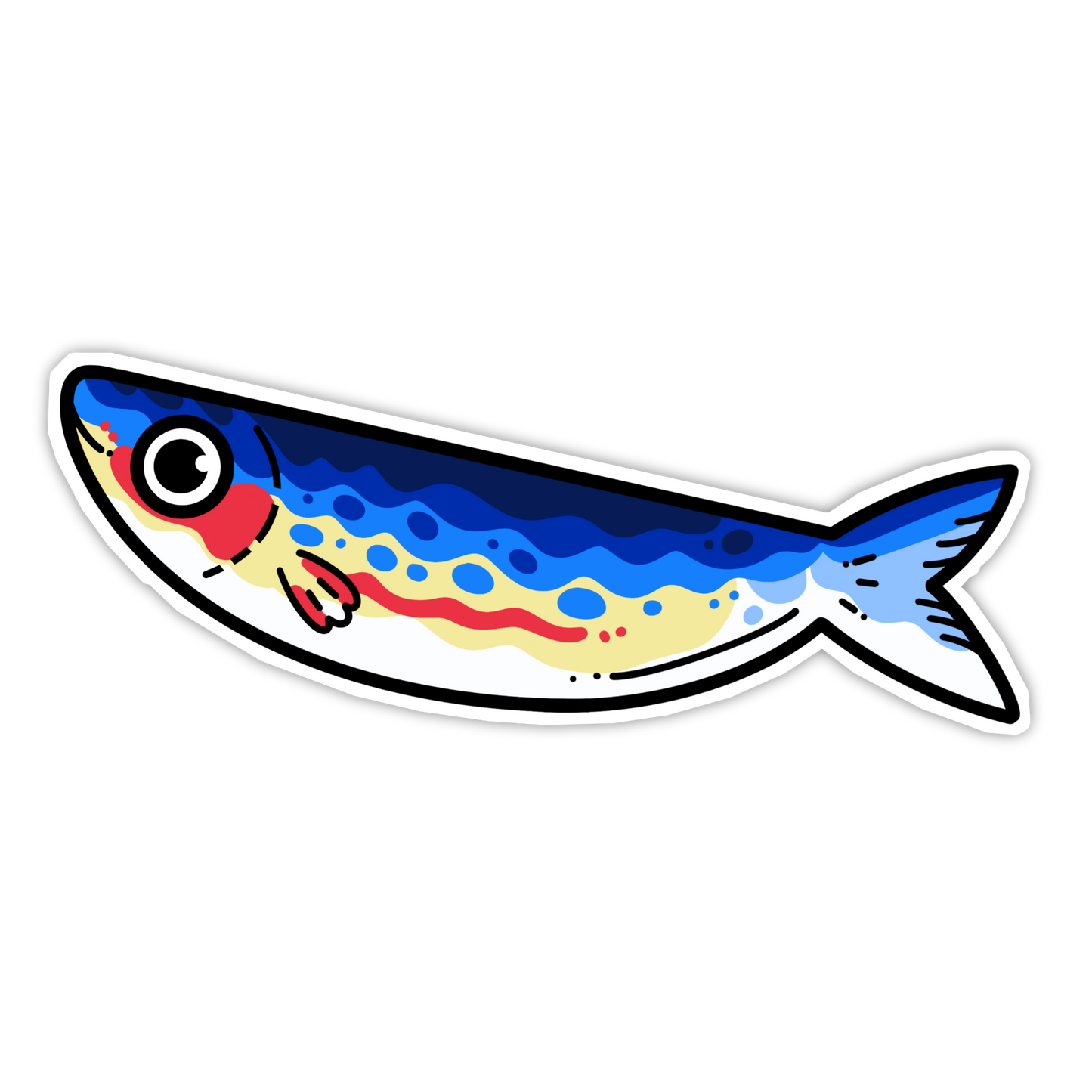 Colorful fish illustration on a white background