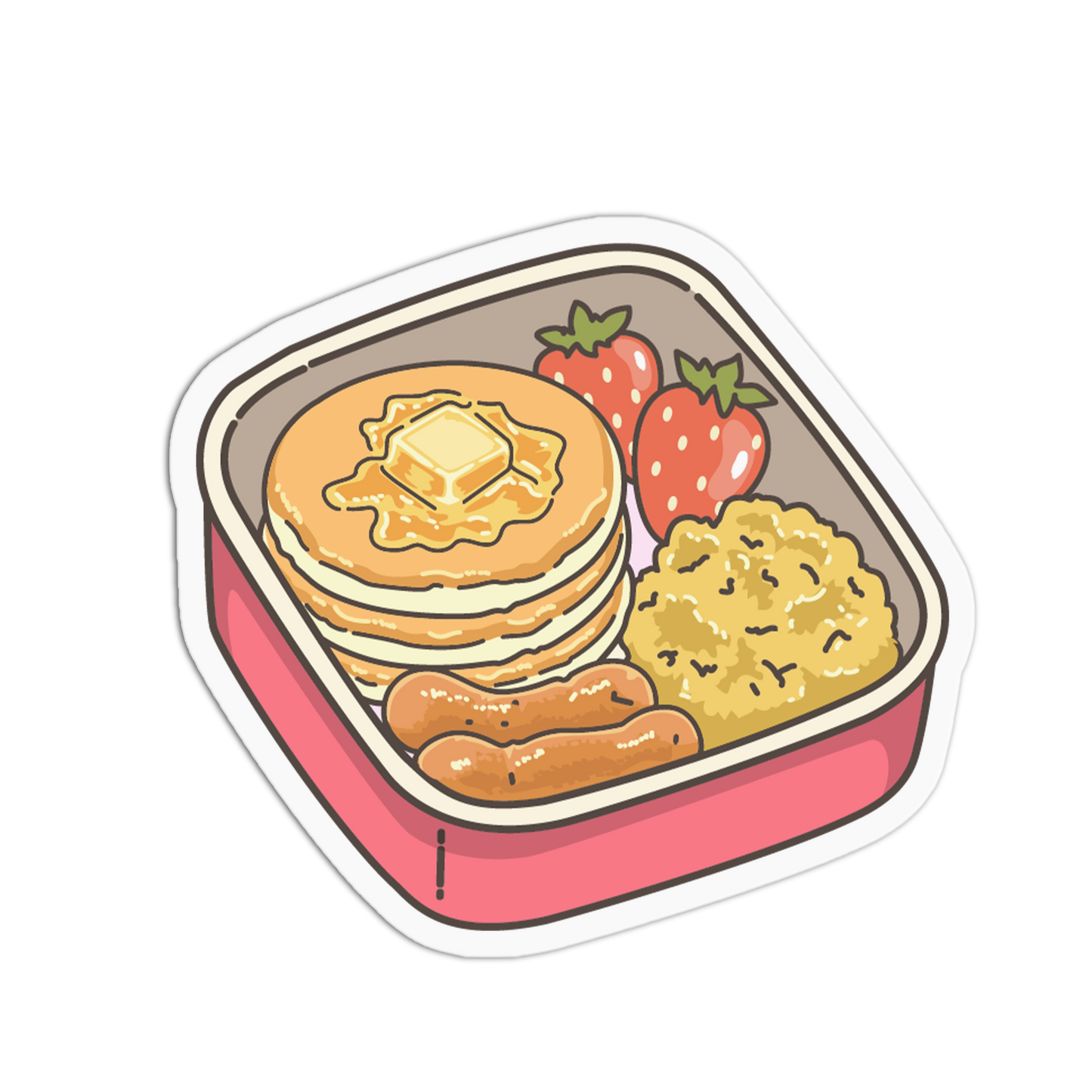 Fluffy Pancake School Lunchbox Sticker