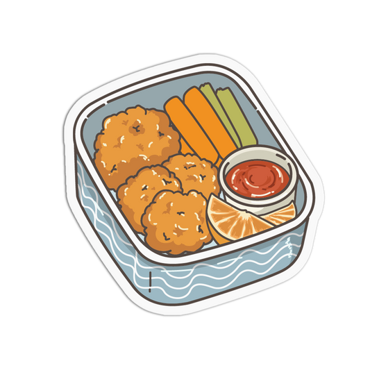 Chicken Nugget School Lunchbox Sticker