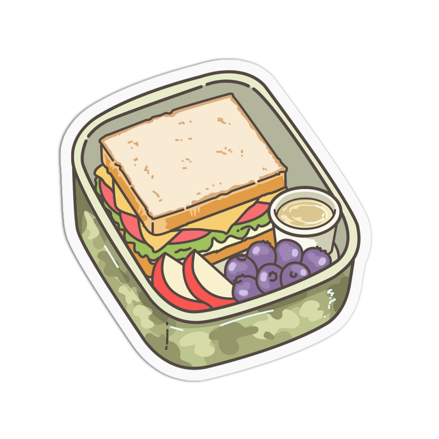 Turkey Club School Lunchbox Sticker