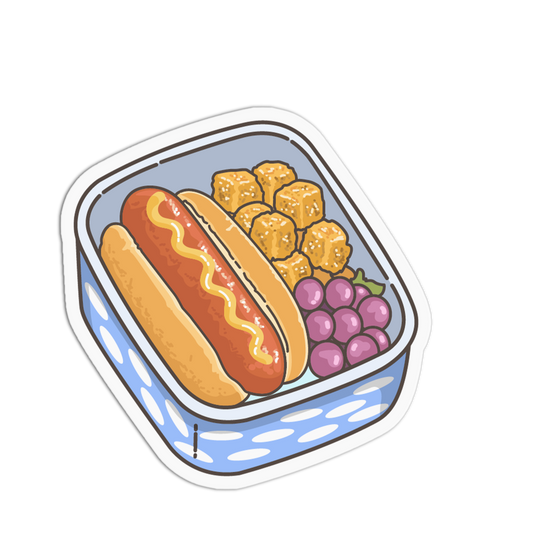 Savory Hotdog School Lunchbox Sticker