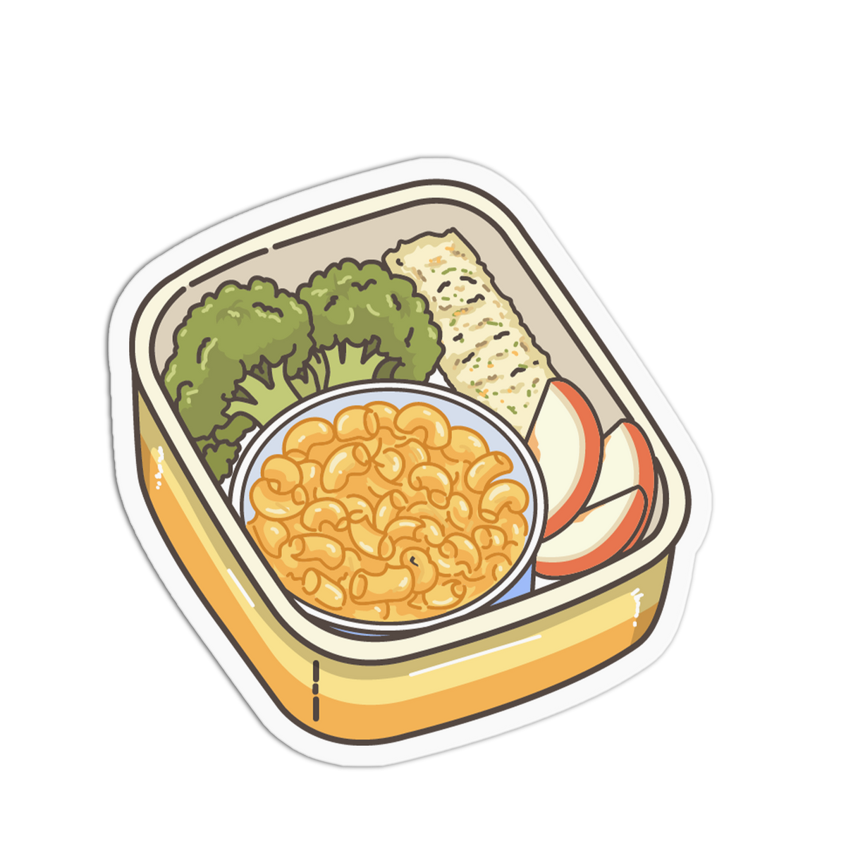 Creamy Macaroni School Lunchbox Sticker