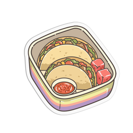 Crispy Taco School Lunchbox Sticker