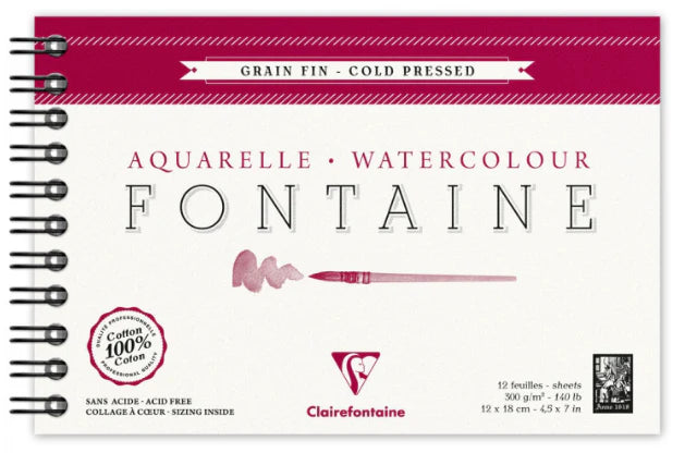 Fontaine Watercolor Cold Pressed Pad - Clairefontaine