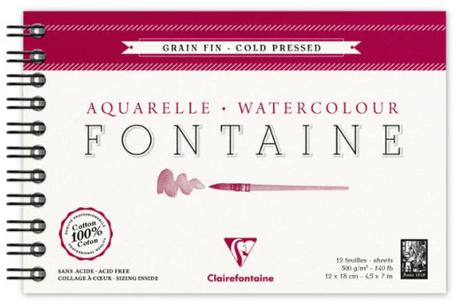 Fontaine Watercolor Cold Pressed Pad - Clairefontaine