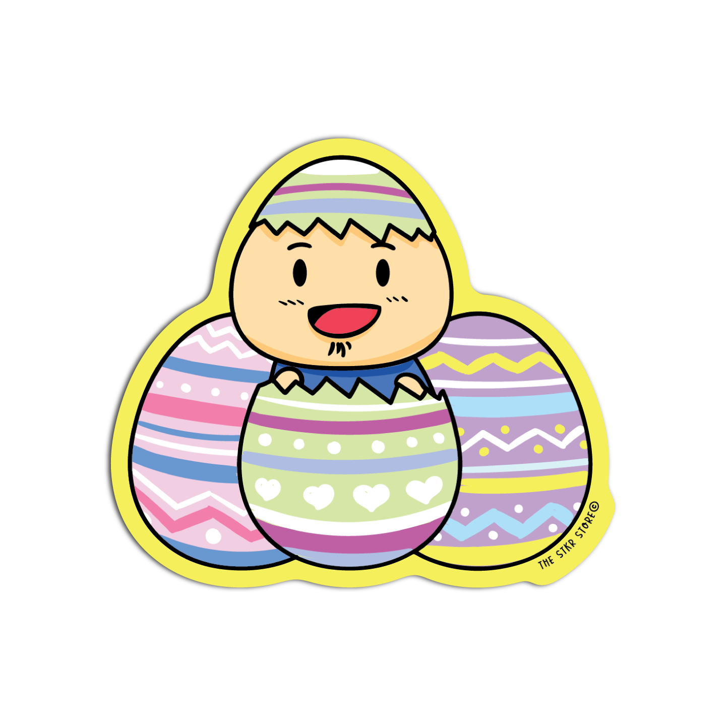 Sean and Eggs Sean Potato in Spring Season Sticker