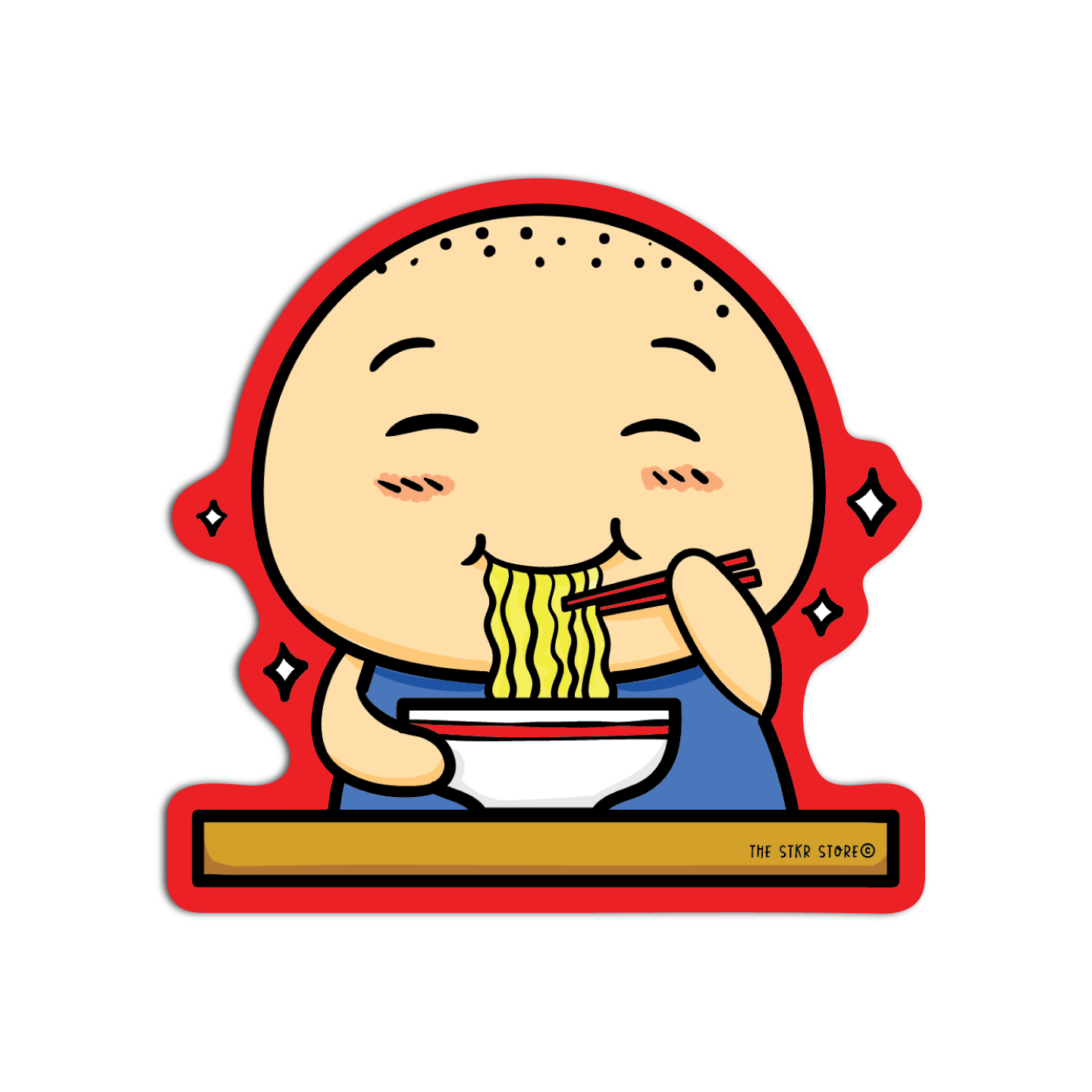 Sean eating Noodles Sean Potato Funny Sticker