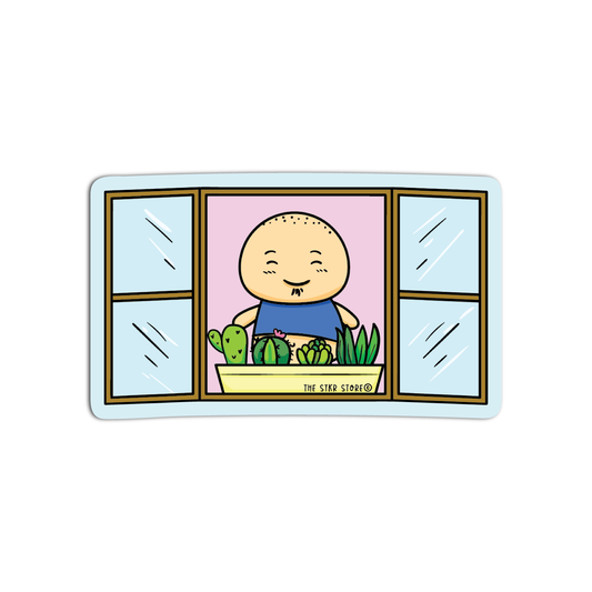 Sean in the Window Sean Potato in Spring Season Sticker