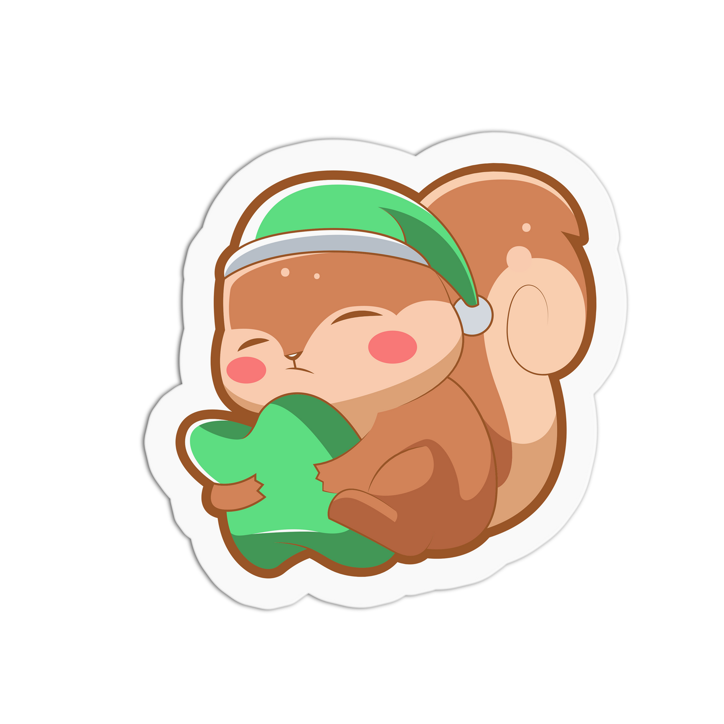 Sleepy Face Cute Squirrel Sticker