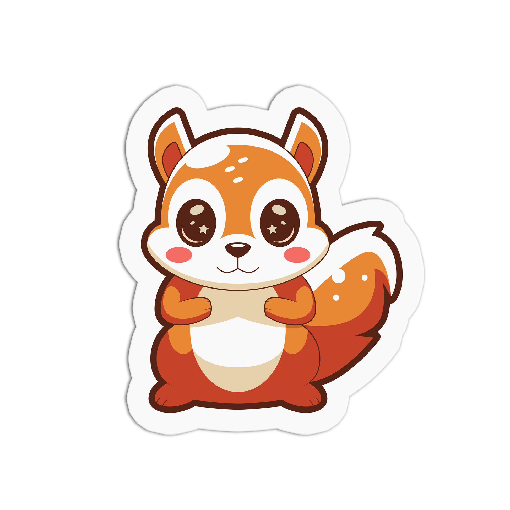 Smiling Face Cute Squirrel Sticker - The Stkr Store