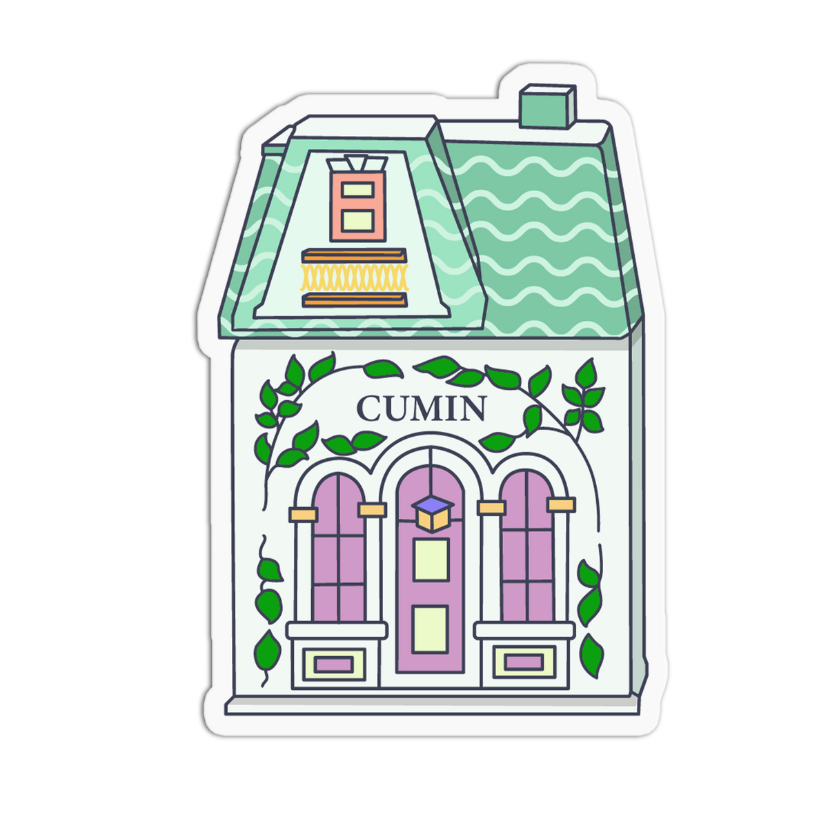 Cumin Cottage - Spices Village Sticker
