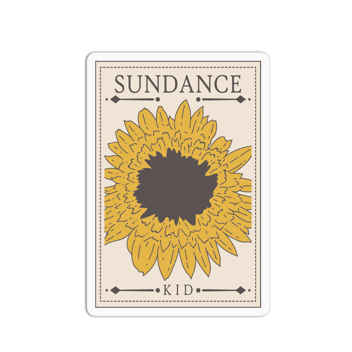 Sundance Kid Sunflower Packet Sticker