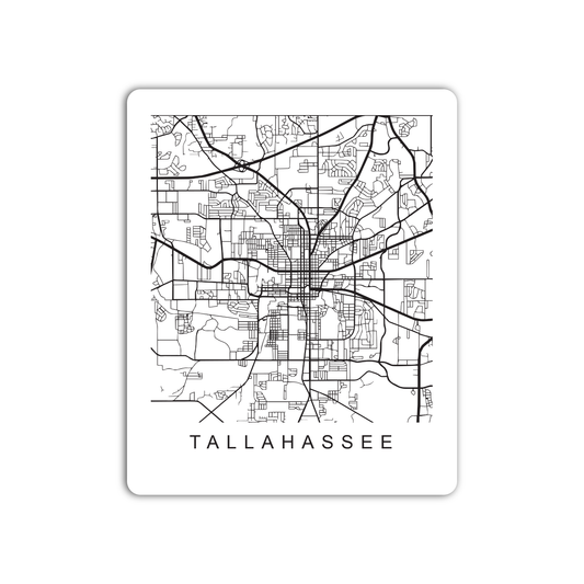 Tallahassee U.S. Street Map Sticker