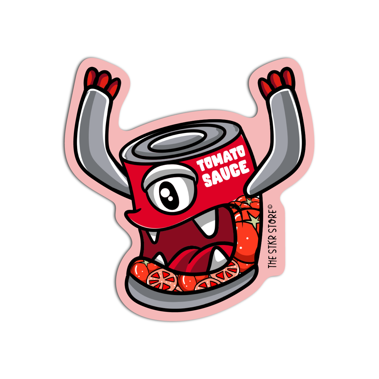 Tomato Sauce Pantry Monster Sticker