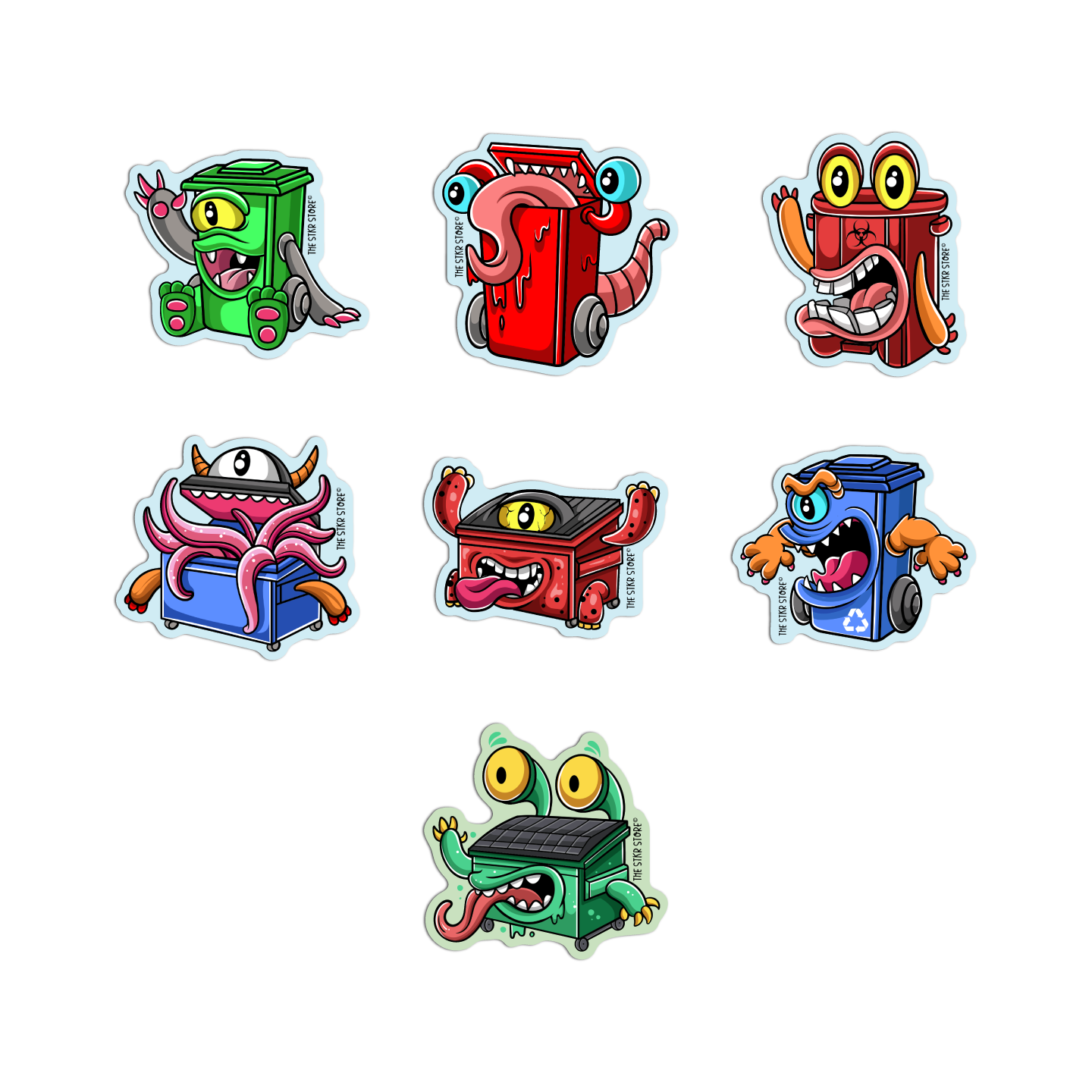 Monster Bin Sticker Pack