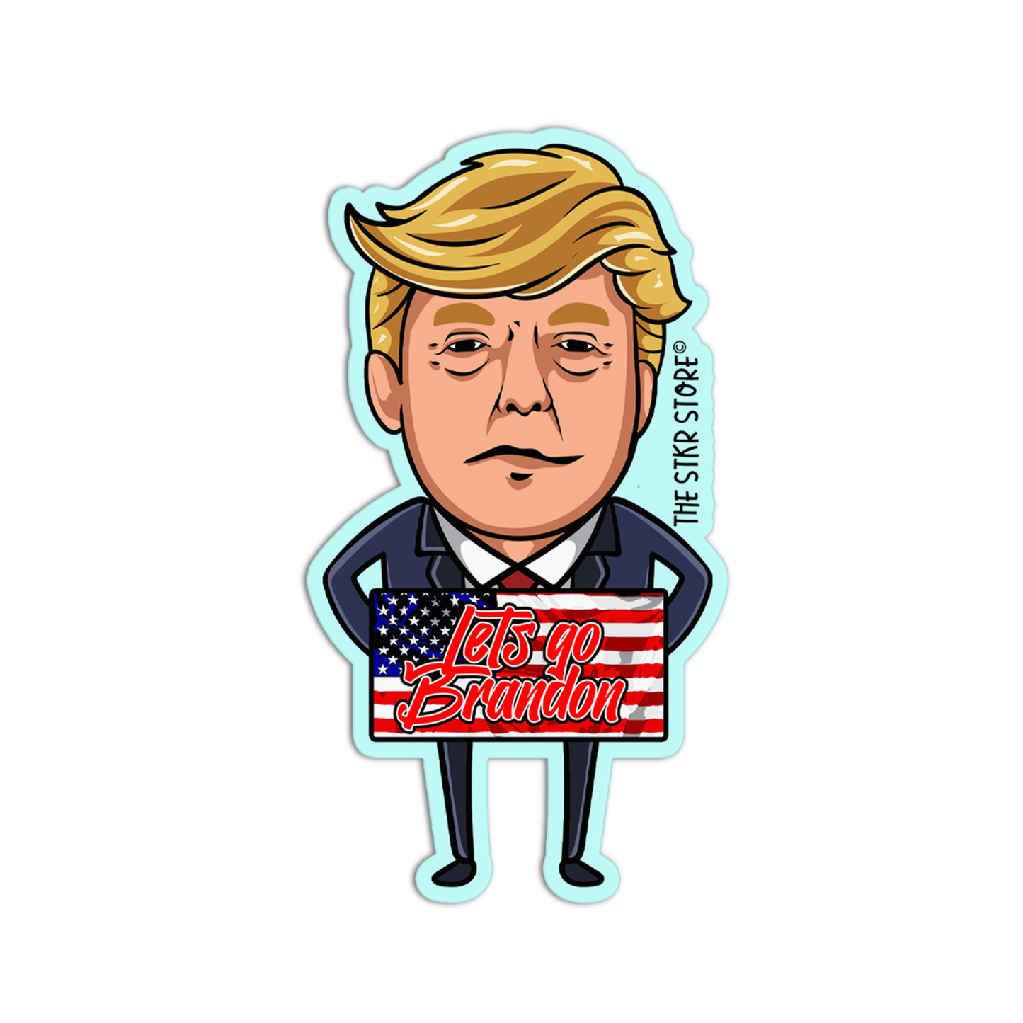 Let's Go Brandon Donald Trump Sticker