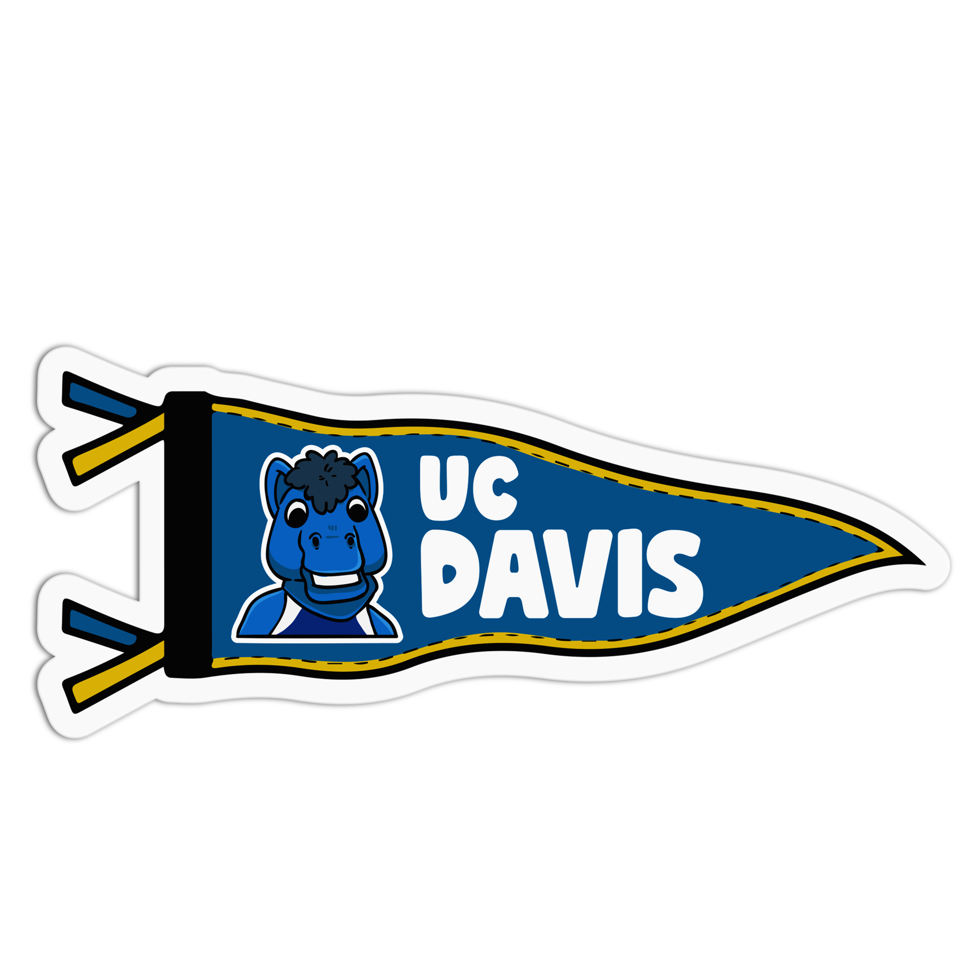 UC DAVIS University Flag Sticker