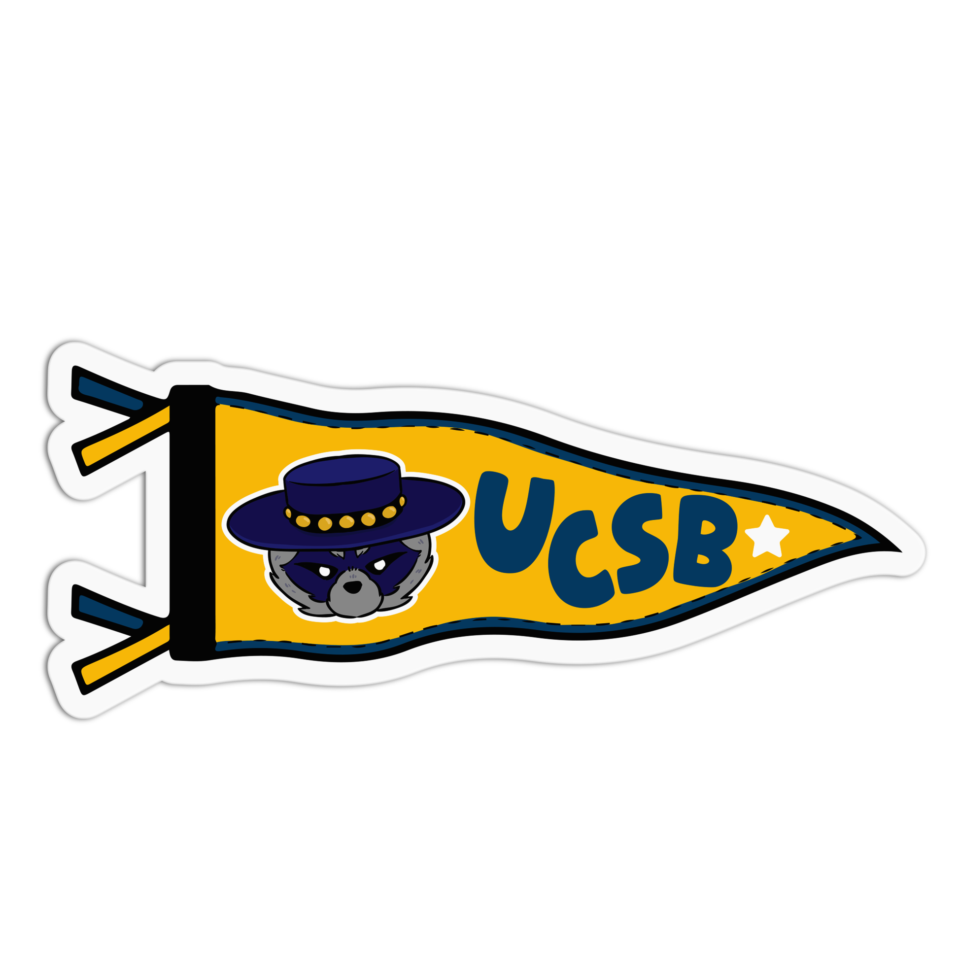 UCSB University Flag Sticker