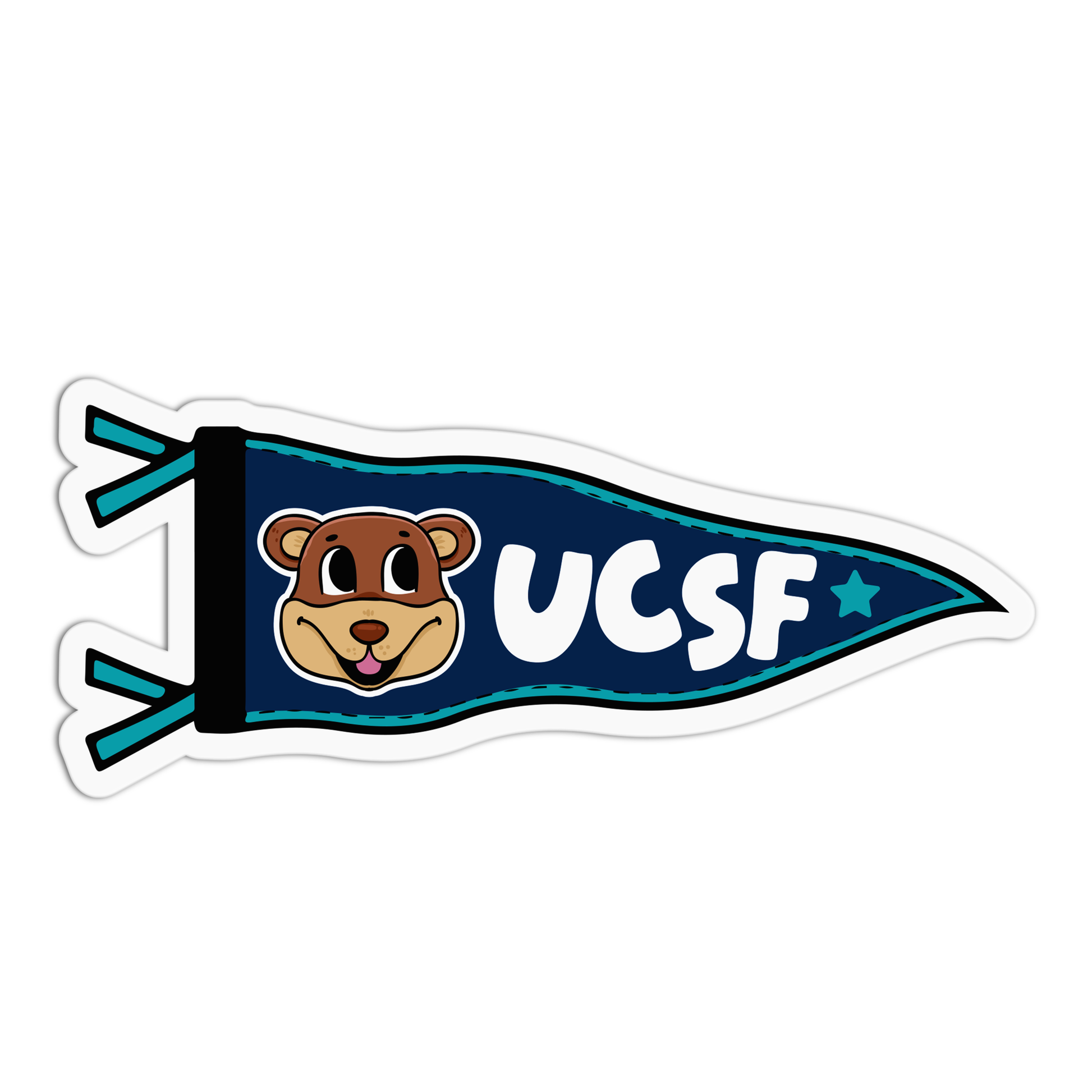 UCSF University Flag Sticker