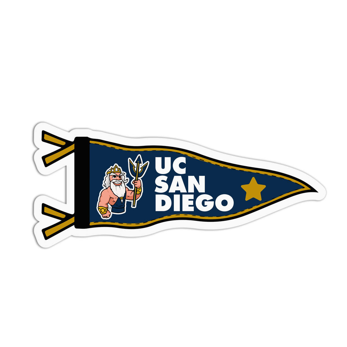 Ucsd Football Sticker UC San Diego Flag Sticker – The Stkr Store