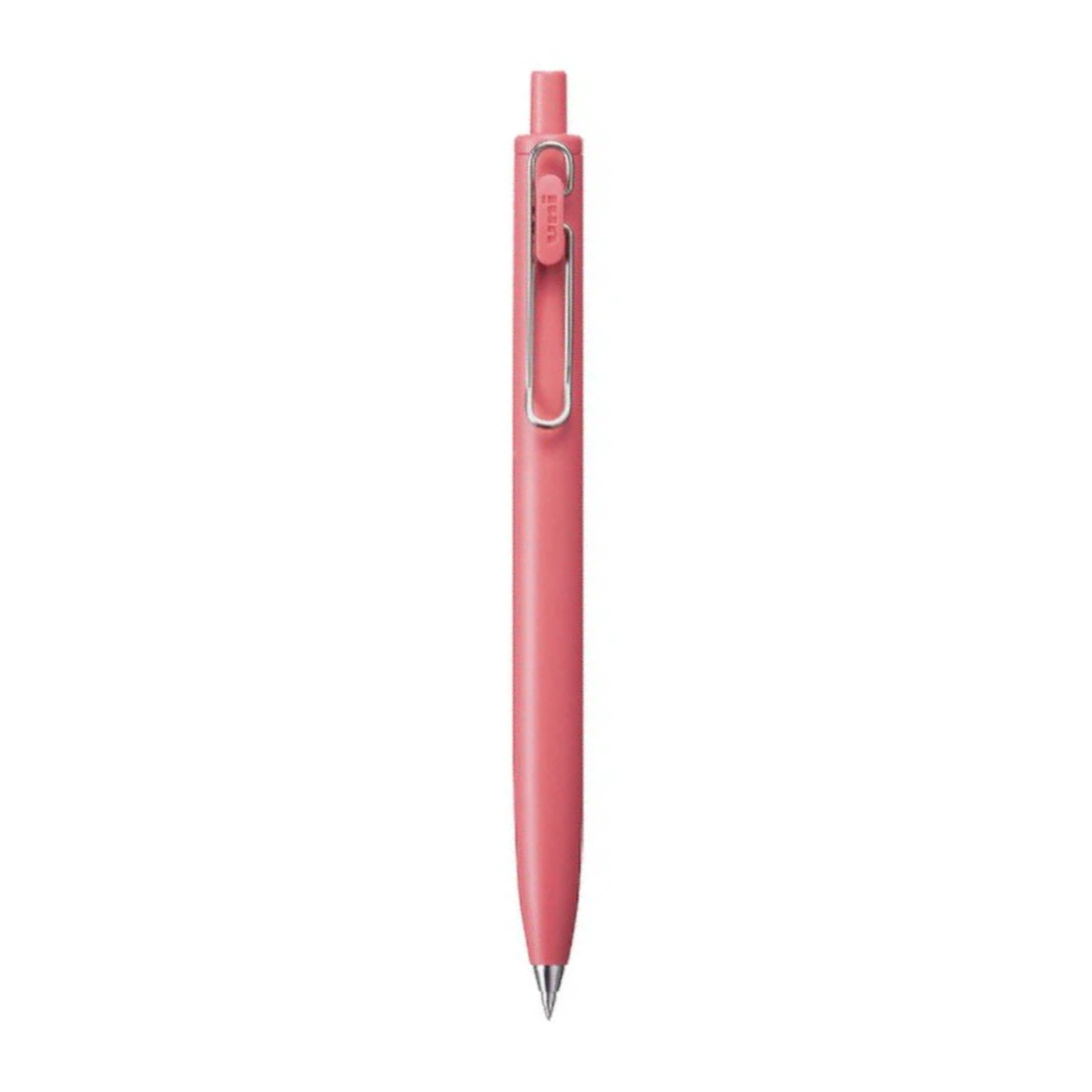 Pink pen on a white background